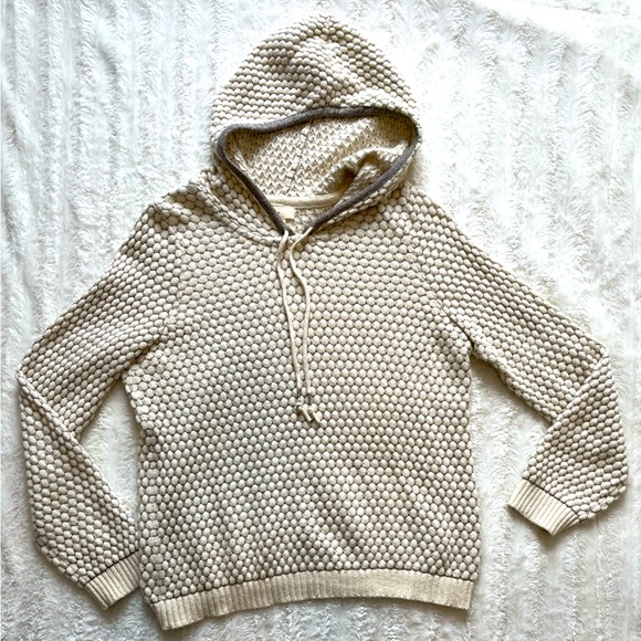 Anthropologie Sleeping on Snow Hooded Sweater sz M - Picture 3 of 9